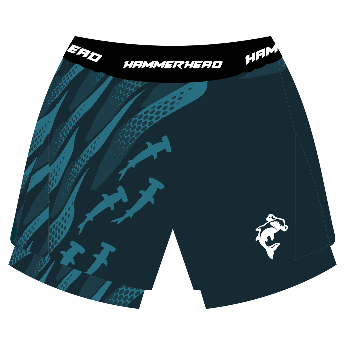 Undertow Hybrid 2in1 Shorts - Cyan
