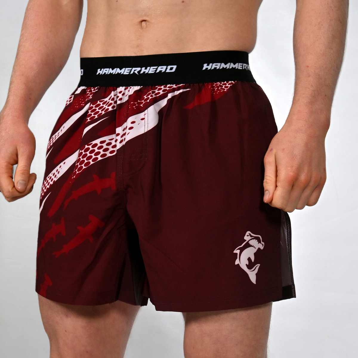 Undertow Low - Mid Split Shorts - Maroon