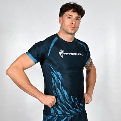 Undertow Rashguard - Cyan