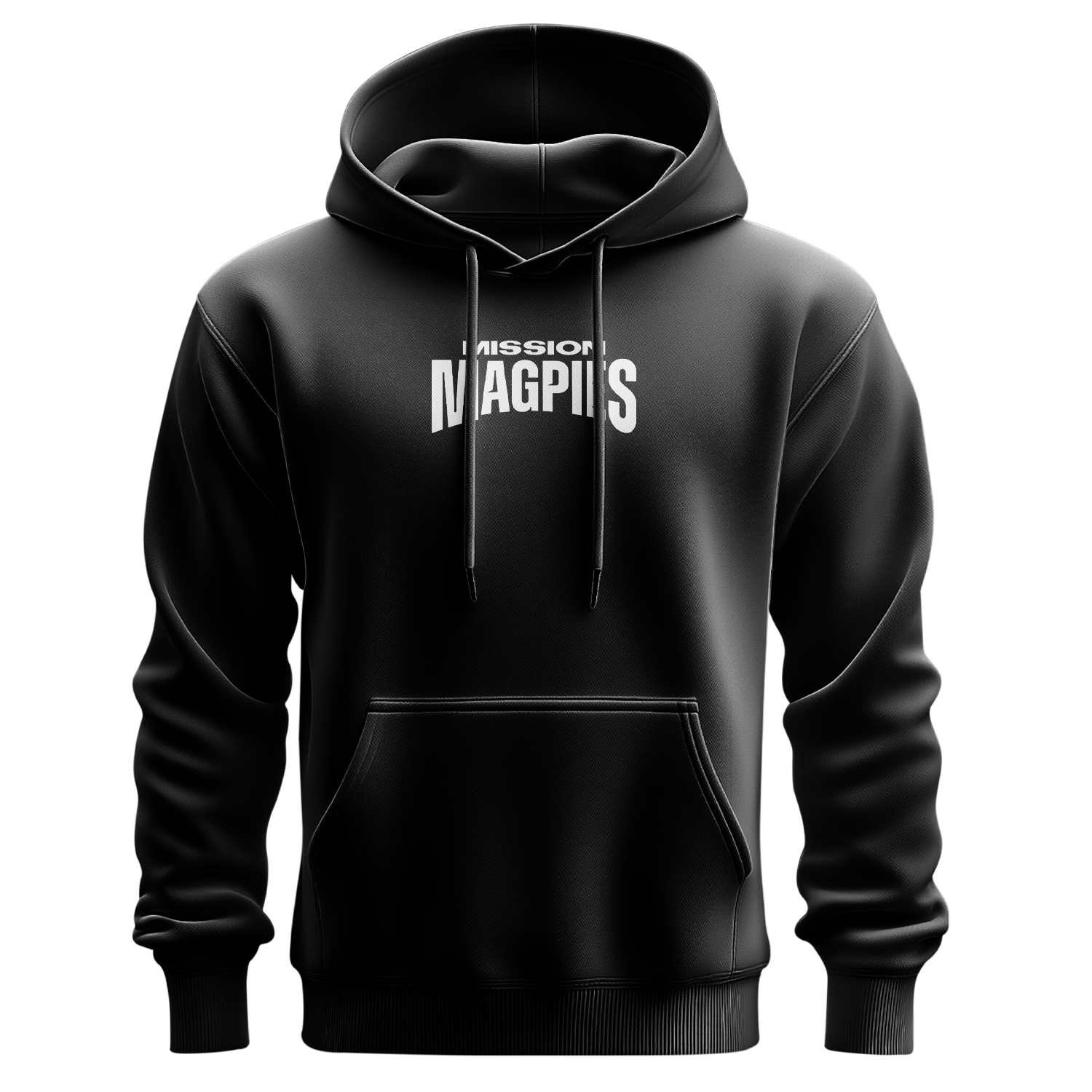 Mission Magpies Casual Black Hoodie
