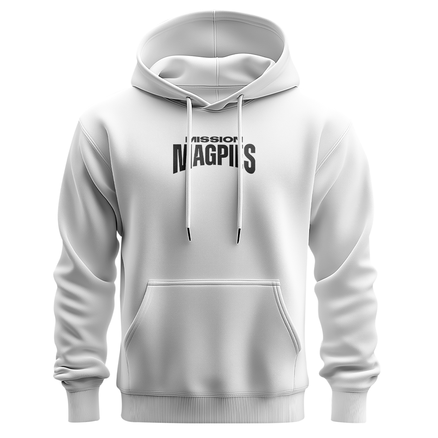 Mission Magpies Casual White Hoodie