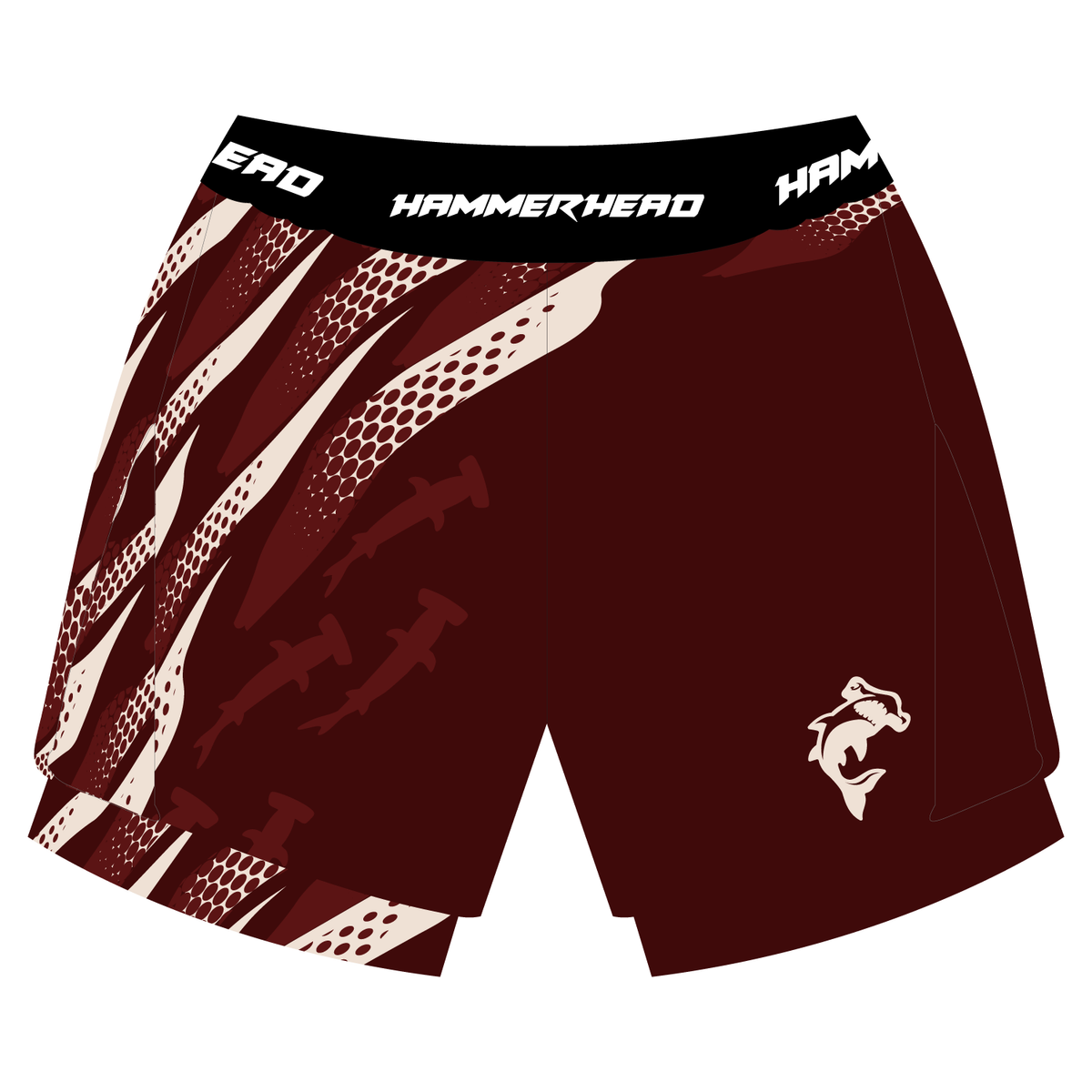 Undertow Hybrid 2in1 Shorts - Maroon