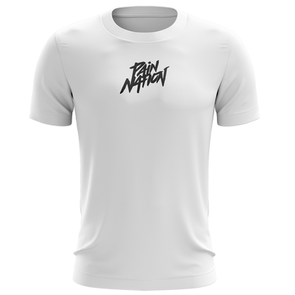 Pain Nation White Print Tee