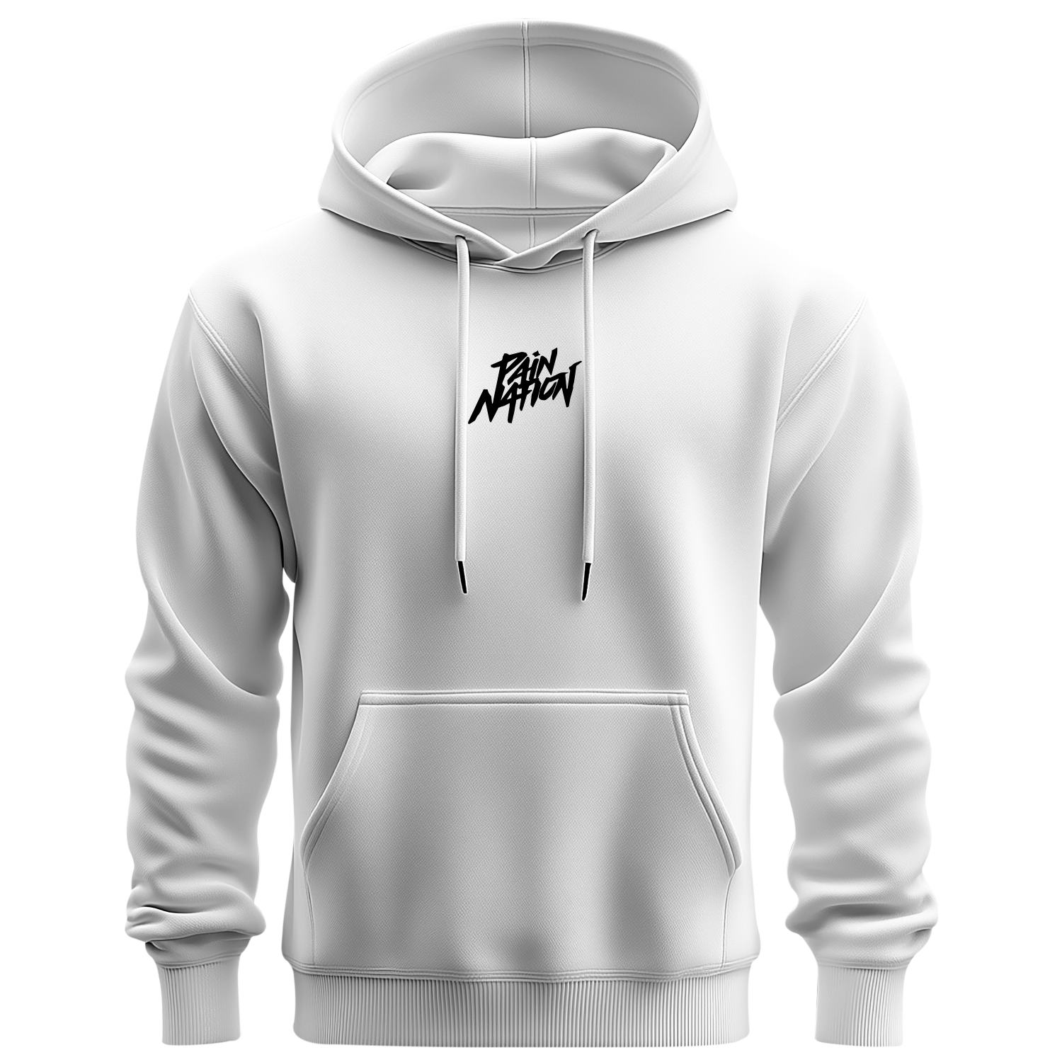 Pain Nation Casual White Hoodie